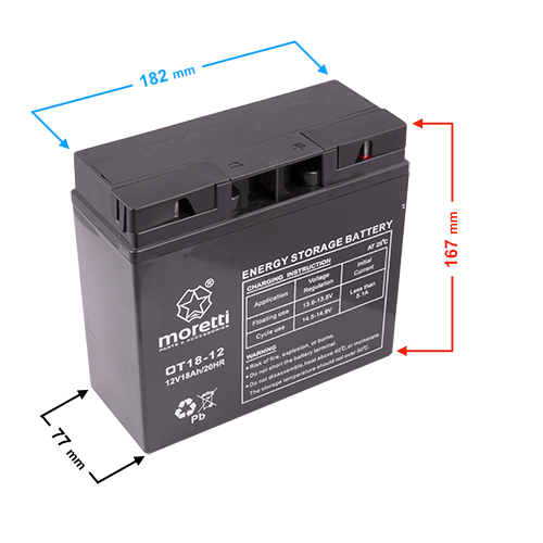 Akumulator Moretti Gel OT 12V 18AH Do Kosiarki