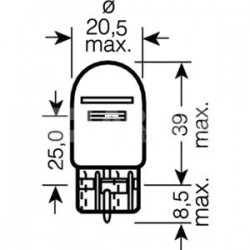 Żarówka OSRAM 12V 21/5W W3x16q HONDA CB CBR FES FJS GL NT VFR VTR XL