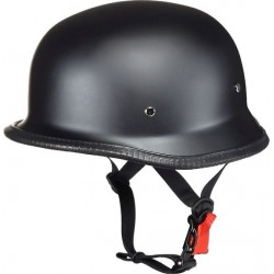 Kask otwarty na choppera german niemiecki orzeszek hełm retro CZARNY MAT