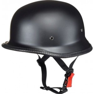Kask otwarty na choppera german niemiecki orzeszek hełm retro CZARNY MAT