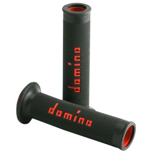 DOMINO RACING GRIP miękkie gripy, manetki, rączki na tor black/red