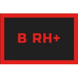 Odznaka na rzep, naszywka z grupa krwi B RH +