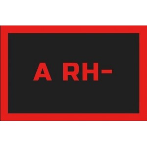 Odznaka na rzep, naszywka z grupa krwi A RH-