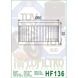 Filtr oleju HIFLOFILTRO HF136 Suzuki DR GV GZ VL