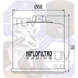 Filtr oleju HIFLOFILTRO HF138RC RACING APRILIA SUZUKI sportowy na tor torowy