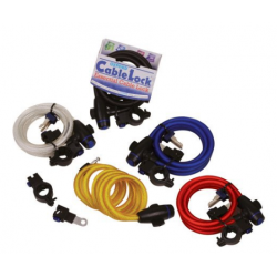 Linka z zapięciem OXFORD Cable Lock kolor NIEBIESKI 1,8m x 12mm