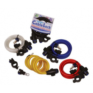 Linka z zapięciem OXFORD Cable Lock kolor NIEBIESKI 1,8m x 12mm