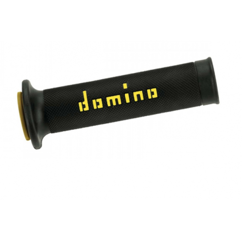 DOMINO RACING GRIP miękkie gripy, manetki, rączki na tor czarne/zółte