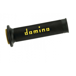 DOMINO RACING GRIP miękkie gripy, manetki, rączki na tor czarne/zółte