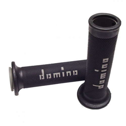 DOMINO RACING GRIP miękkie gripy, manetki, rączki na tor czarne/szare