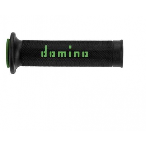 DOMINO RACING GRIP miękkie gripy, manetki, rączki na tor czarno/zielone