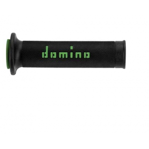 DOMINO RACING GRIP miękkie gripy, manetki, rączki na tor czarno/zielone