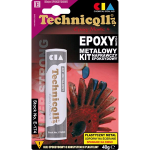 TECHNICQLL Klej kit epoksydowy do metalu uzupełnia ubytki 40g