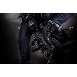 SHIMA THOMSON BLACK męskie skórzane buty motocyklowe