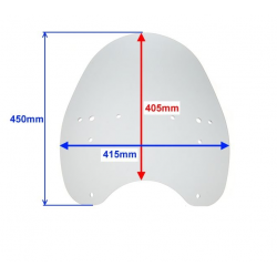 DUŻA UNIWERSALNA SZYBA MOTOCYKLOWA NA CHOPPERA