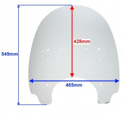 Szyba uniwersalna przeznaczona do motocykli typu Chopper, Cruiser, Drag i innych klasyków