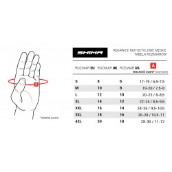 SHIMA STR-2 WHITE sportowe męskie rękawice skórzane