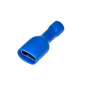Konektor izolowany podwójny żeński, 4,8x0,5mm, niebieski