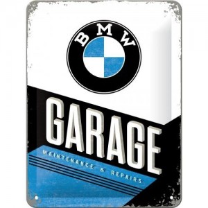 Plakat, tablica metalowa do garażu na prezent BMW GARAGE 26212
