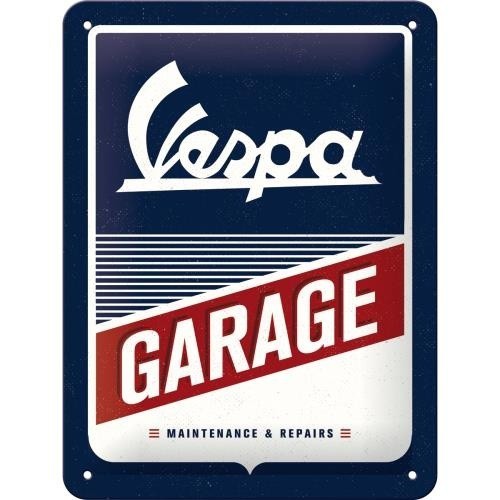 Plakat, tablica metalowa do garażu na prezent VESPA GARAGE 26242