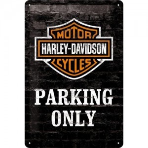 Plakat, tablica metalowa do garażu na prezent HARLEY-DAVIDSON PARKING ONLY 22231