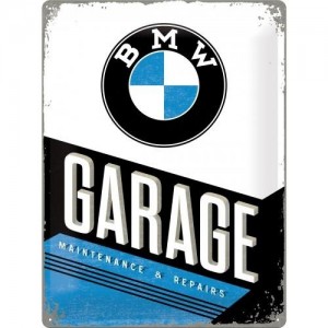 Plakat, tablica metalowa do garażu na prezent BMW GARAGE 23211