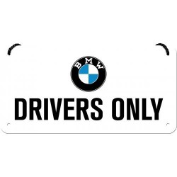 Zawieszka, metalowy szyld na prezent BMW DRIVERS ONLY 28034