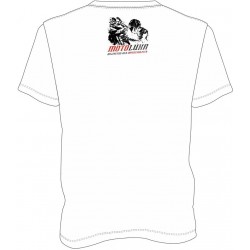 T-shirt męski, koszulka motocyklowa męska na prezent biała MOTOLUKA