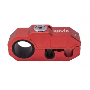Blokada manetki gazu oraz hamulca KOVIX Grip lock z alarmem czerwony