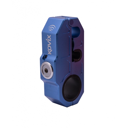 Blokada gazu oraz hamulca KOVIX Grip lock z alarmem niebieska