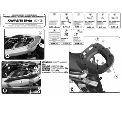 Kappa stelaż kufra centralnego KAWASAKI ER-6N ER-6F 650 05-08