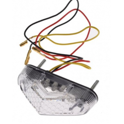 Lampa motocyklowa tył LED biały klosz