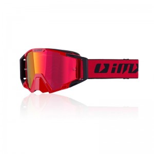 Gogle iMX Racing Sand Red/Black Matt z Szybą Red Iridium + Clear (2 szyby w zestawie)