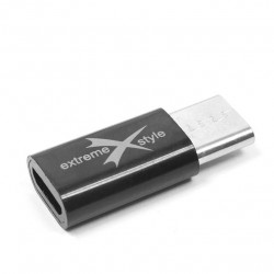 Przejściówka z micro USB na USB typ-C - czarna
