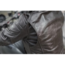 SHIMA BLAKE BLACK skórzana męska kurtka motocyklowa