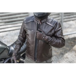 SHIMA BLAKE BLACK skórzana męska kurtka motocyklowa