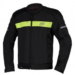 Kurtka tekstylna motocyklowa męska letnia OZONE DART czarna-fluo