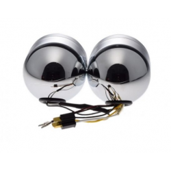 Lampa przednia podwójna ze światłem postojowym Cafe Racer