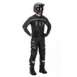 FLY F-16 BLACK/GREY męskie spodnie cross, enduro, off road